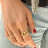 Anillo “DIOS” en Baño de Oro